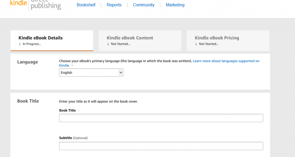 kindle direct publishing my reports